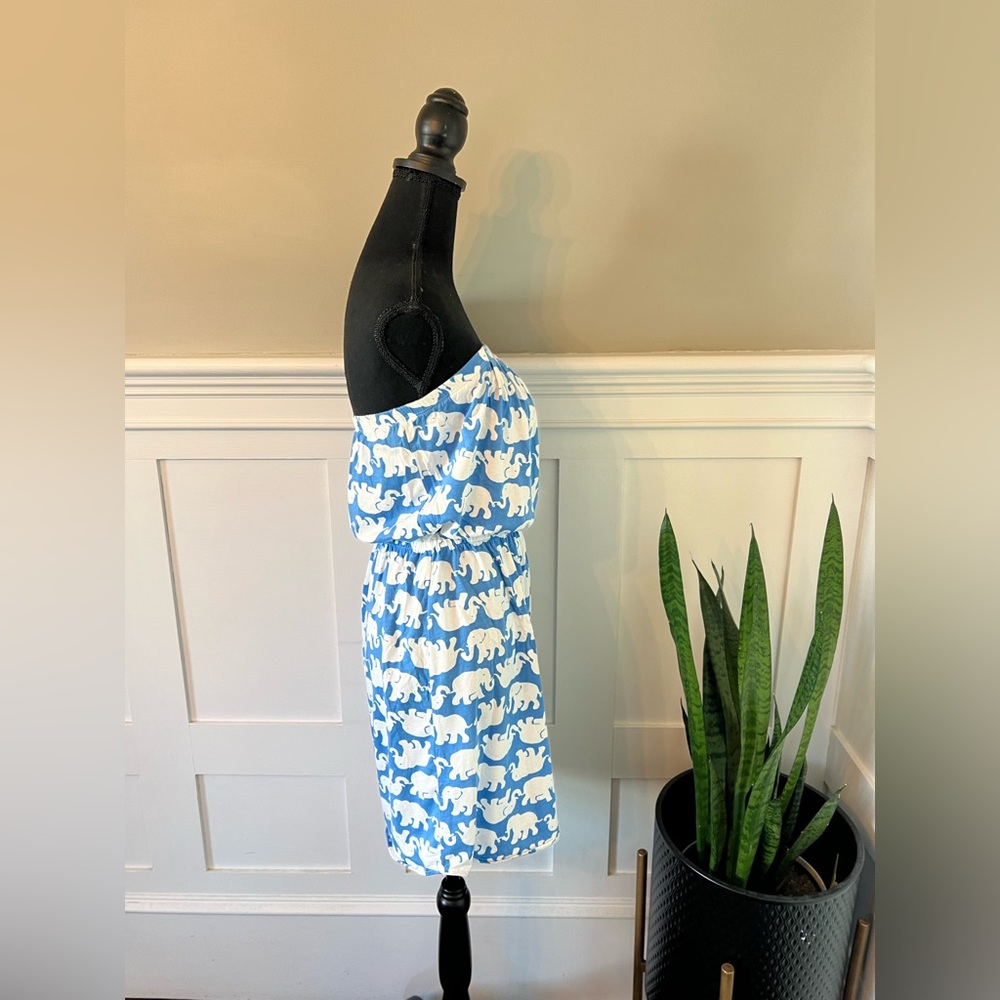 Lilly Pulitzer Blue Tusk In Sun Windsor Strapless Dress - Picture 5 of 10